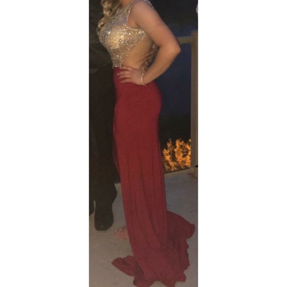 Red sequence Prom Dress - Picture 5 of 5